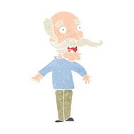 cartoon old man gasping in surprise N10