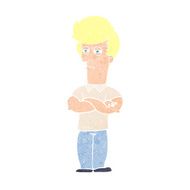 cartoon man with folded arms N39