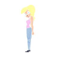cartoon pretty woman N343