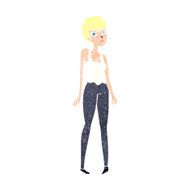 cartoon pretty woman N344