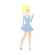 cartoon pretty woman in dress N59