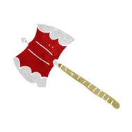 cartoon double sided axe N24