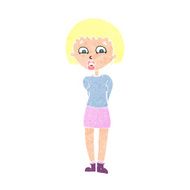cartoon surprised woman N286