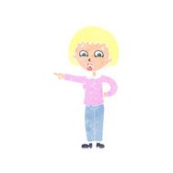 cartoon pointing woman N37