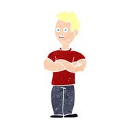 cartoon man with crossed arms N34