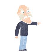 cartoon furious old man N17