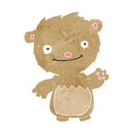 cartoon waving teddy bear N42
