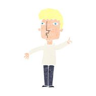cartoon man raising point N11