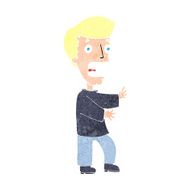 cartoon terrified man N348