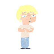 cartoon annoyed boy N45