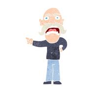 cartoon angry old man N183