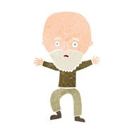 cartoon panicking old man N12
