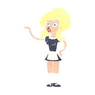 cartoon pretty waitress N13