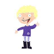 cartoon excited boy N184