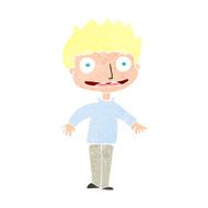 cartoon excited boy N185