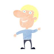 cartoon waving man N88