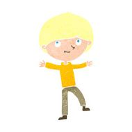 cartoon excited boy N186