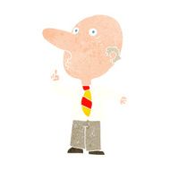 cartoon bald man asking question N12
