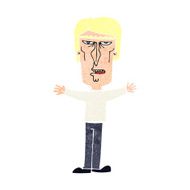 cartoon angry man N132