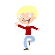 cartoon excited boy N187