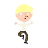 cartoon excited man N132