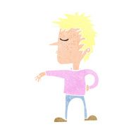 cartoon man making camp gesture N37