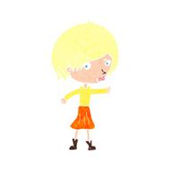 cartoon woman raising eyebrow N18