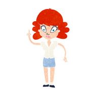 cartoon happy woman with idea N12