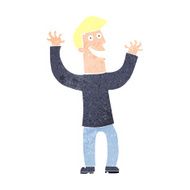 cartoon excited man N133