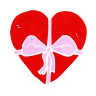 cartoon heart shaped present N11