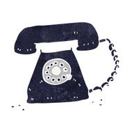 cartoon retro telephone N10