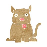 cartoon dog sticking out tongue N22