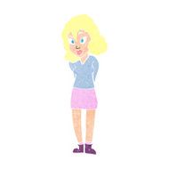 cartoon confused woman N137