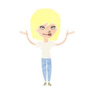 cartoon woman shrugging N73
