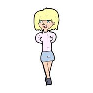 cartoon happy woman N322