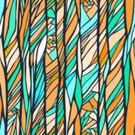 Seamless pattern with colorful abstract doodle ornament N11