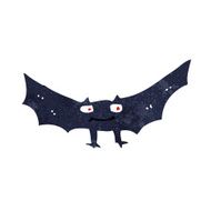 cartoon spooky vampire bat N25