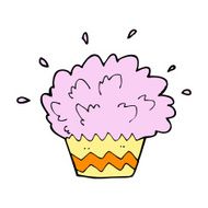 cartoon exploding cupcake N12