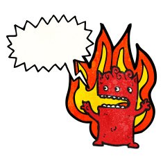 flaming little devil cartoon N5