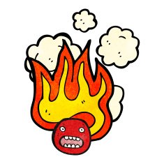 flaming emoticon face symbol N6