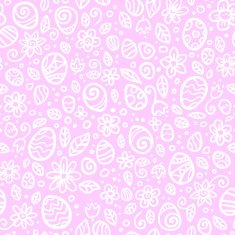 Pink and white Easter eggs seamless pattern