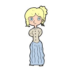 cartoon happy woman N294
