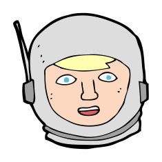 cartoon astronaut head N12