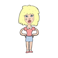 cartoon tough woman N12