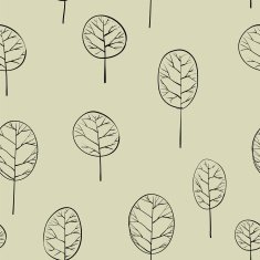 seamless pattern with deciduous trees N2