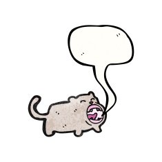funny cartoon cat N212