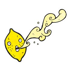 cartoon squirting lemon N12