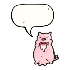 gross pig cartoon N2