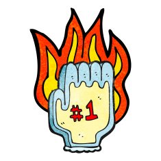 flaming foam hand N3