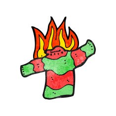 burning christmas jumper cartoon N3